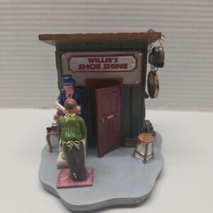 Carole Towne-Willie's Shineshack-Christmas Village Item-Shoe Shine Stand